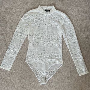 Forever 21 Lace Mockneck Bodysuit